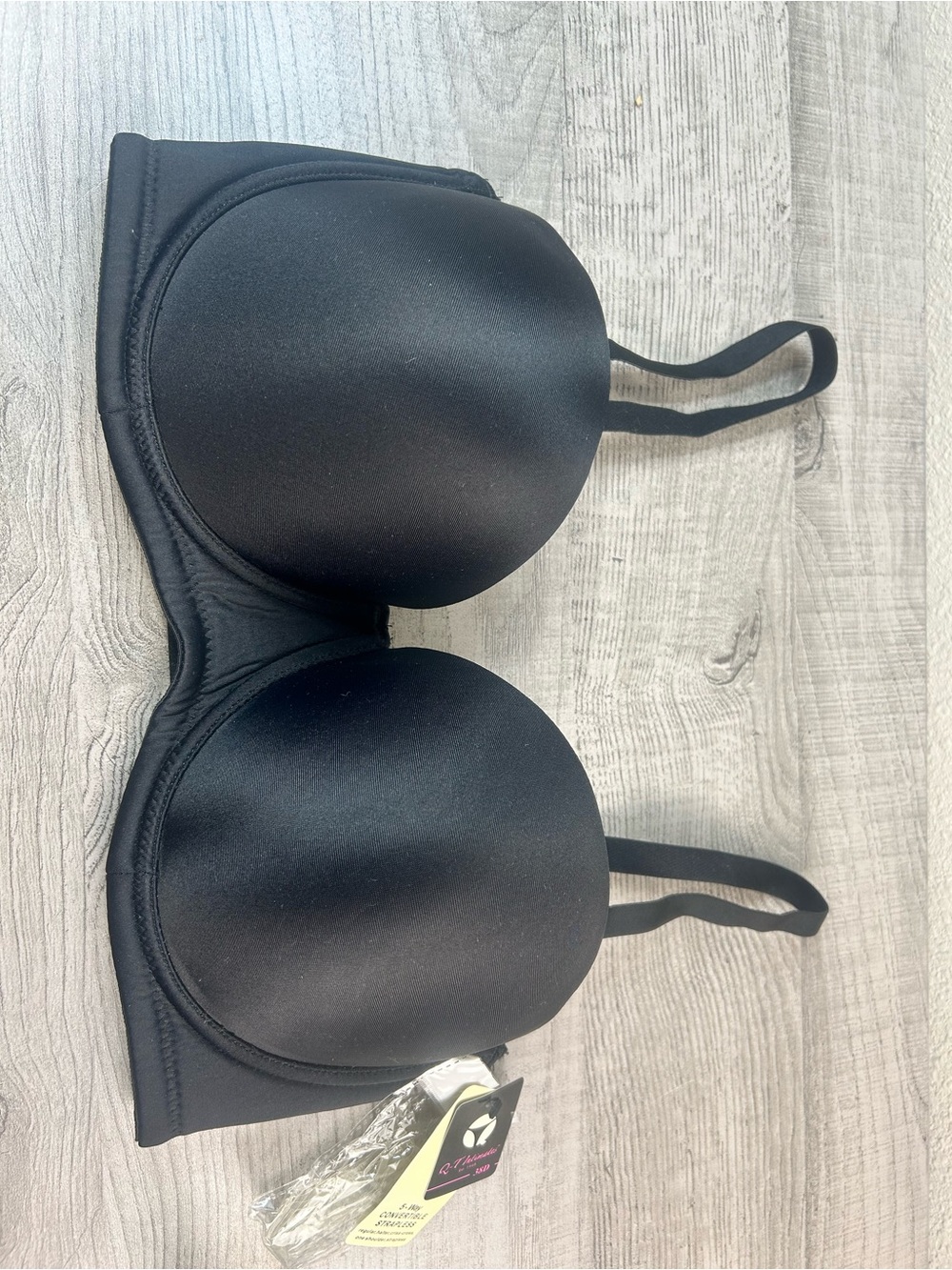 Q-T Intimates 5-Way Convertible Strapless Bra Black 38D NWT - Picture 3 of 8